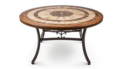 Round mosaic patio table