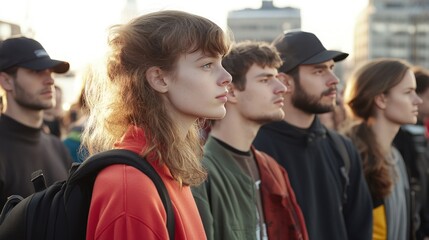 Group of people attentively observing an event