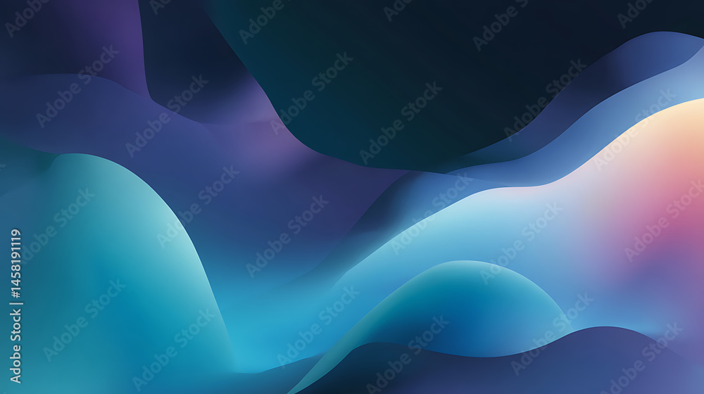 Aufkleber organic abstract gradient wallpaper background header illustration
