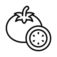 Tomato Vector outline icon. Eps10 file 