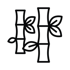 Sugar Cane Vector outline icon. Eps10 file 