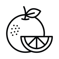 Orange Vector outline icon. Eps10 file 