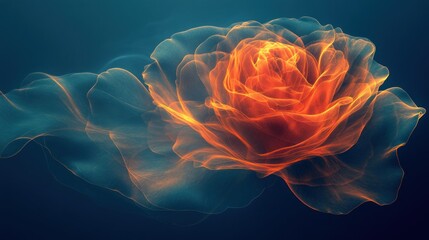 Obraz premium Abstract fiery rose