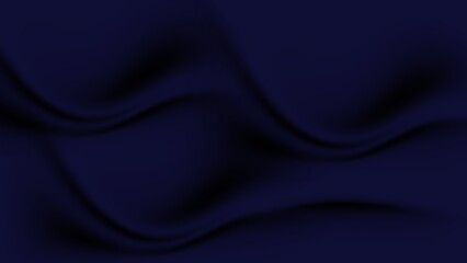 A deep blue fabric with soft folds and shadows creating a smooth and elegant texture effect design