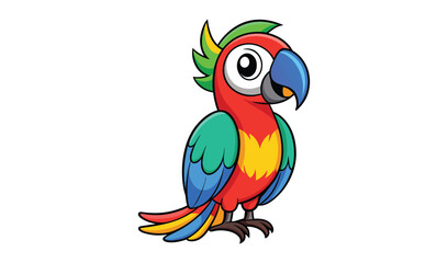 Fototapeta premium parrot on white background