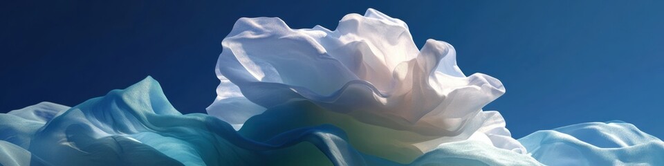 Obraz premium Azure sky panorama featuring soft cloud fluff vibrant landscape scenic viewpoint serene environment