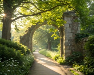 Obraz premium path in the garden