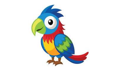 Fototapeta premium parrot on white background