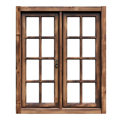 Obraz premium isolated wooden window