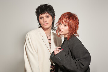 brunet and red-haired