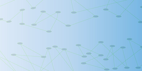 Fototapeta premium Abstract network illustration with connecting nodes on a light blue gradient background design concept.