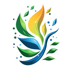 Naklejka premium Clean Breeze logo isolated on a white transparent background