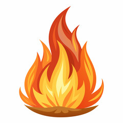 Realistic Ember Glow on White Background