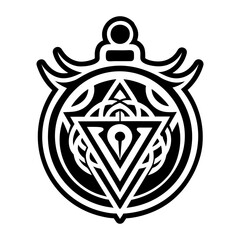 A filled style icon showing jewish pendant