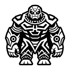 Solid style icon showing a golem figure