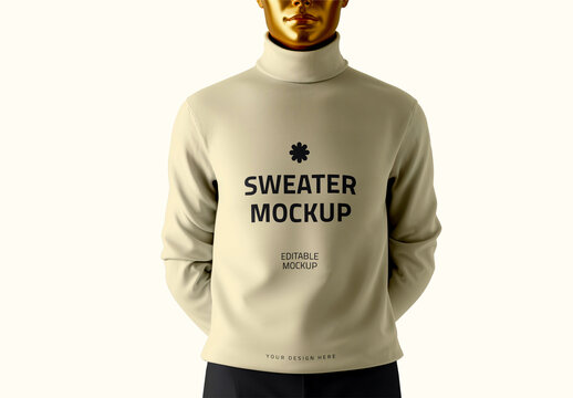 Turtleneck Sweater Mockup 