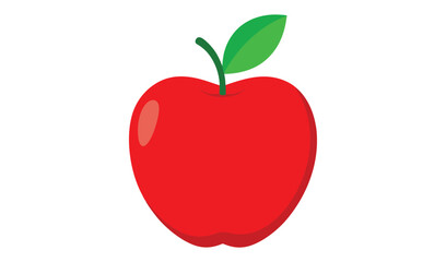 red apple isolated on white