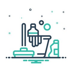 Mix icon for means of cleaning