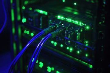 Intricate Server Rack Network Connections