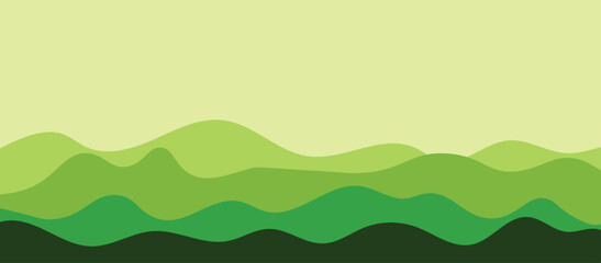 Obraz premium Plant eco green abstract seamless pattern with wave, gradient from light to strong green eco abstract background vector illustration backdrop, Environmental Organic green tones Eco design Fresh hues