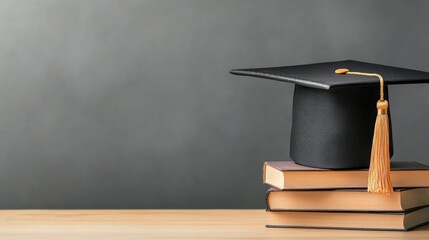 hat graduation on book for concept investment education and scholarship,