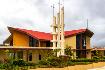 Typical church building Parroquia San Jose San Josecito Costa Rica.