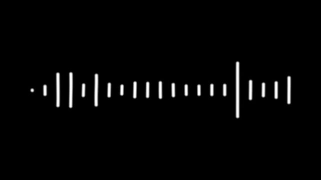 digital Audio spectrum animation. equalizer audio visualizer effect, soundwave waveform animation on dark screen. sound volume audio lines. Sound waves meter. White audio waveform hd video,