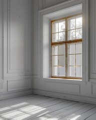 Daylight through modern tall window high resolution picture