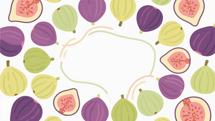 Fruit pattern, fruit vector pattern surrounds the boundary.
