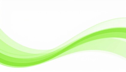 Obraz premium Flowing green waves abstract design digital artwork minimalist style eye-catching concept