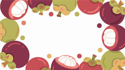 Obraz premium Fruit pattern, fruit vector pattern surrounds the boundary.