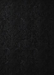 Intricate black gothic damask, shadowy details, sophisticated, elegant