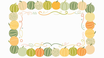 Fruit pattern, fruit vector pattern surrounds the boundary.
