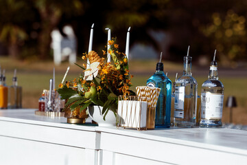 Tropical Wedding Bar with Modern Island Flair