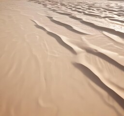 Fototapeta premium White, glistening sand reflecting intense sunlight, subtle wave traces , shimmer, texture, white sand