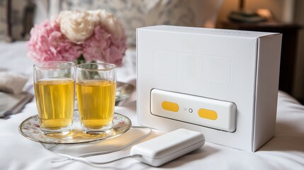 Cbd oil calming tea set with dosage tracker for peaceful night support