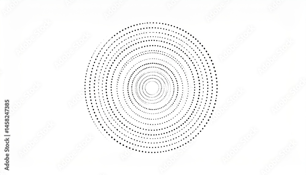 Poster dynamic circular pattern creation abstract art digital design minimalist style close-up view visual 