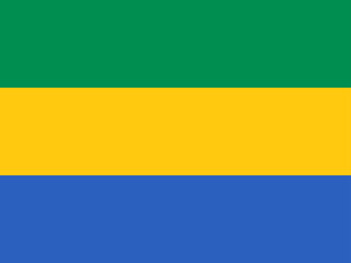 Fototapeta premium Flag Gabon, in official colors and proportions. Business poster