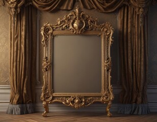 Ornate frames & luxurious damask fabric  Classic style ,  rich,  retro,  scrollwork