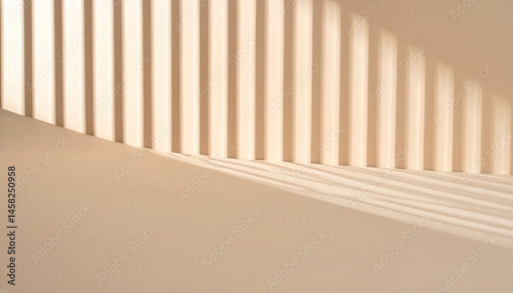 Poster creating dynamic shadows and light patterns in minimalist architecture interior space photography na