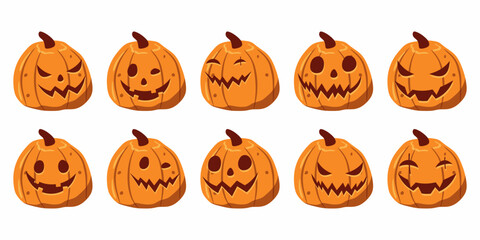 Halloween Pumpkins Illustration