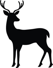 deer silhouette vector illustration