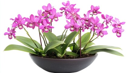 Vibrant Pink Orchid Arrangement in Elegant Bowl