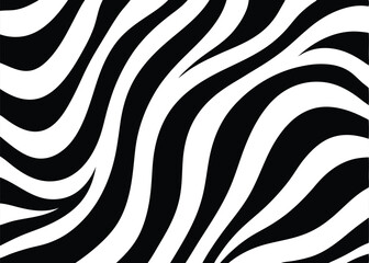 Trendy zebra skin pattern background vector. Animal fur, vector background for Fabric design, wrapping paper, textile and wallpaper. © IshratJahan