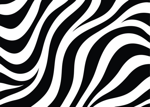 Trendy zebra skin pattern background vector. Animal fur, vector background for Fabric design, wrapping paper, textile and wallpaper.