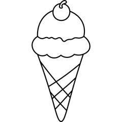 Outline Ice Cream Cone