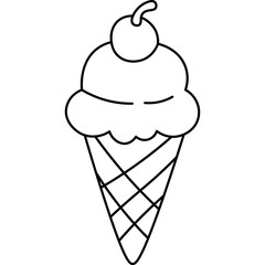Outline Ice Cream Cone