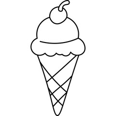 Outline Ice Cream Cone