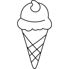Outline Ice Cream Cone