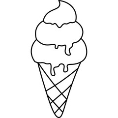 Outline Ice Cream Cone